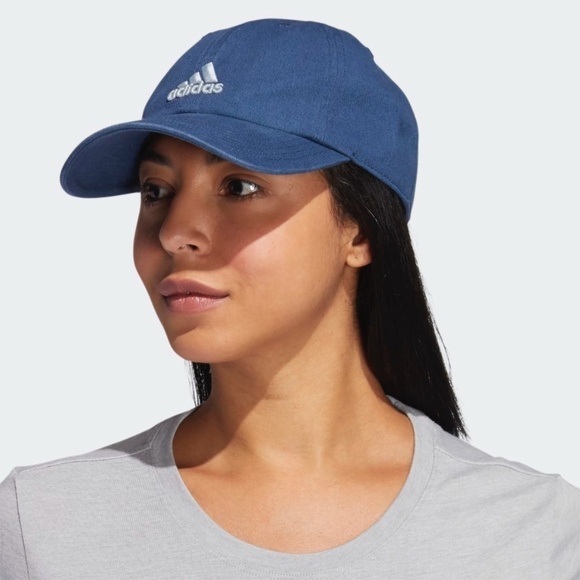 New Adidas Women's Original Blue Baseball Cap Hat - Picture 4 of 15